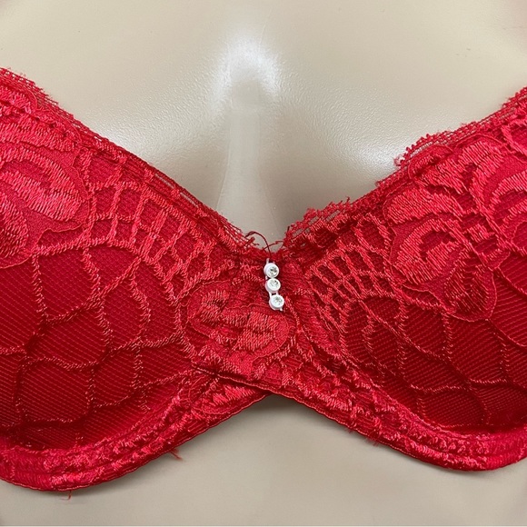 Real Underwear Perfection Red Push Up Bra Size 34B - Picture 2 of 5